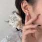 F廠【DQ10362E】999足銀韓系甜美立體蝴蝶結耳環女ins風溫柔簡約純銀耳環 25.04-3