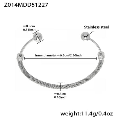 B廠【Z159】跨境熱銷不鏽鋼竹節開口手鐲組合歐美ins個性小眾設計高質感手環
 26.01-1