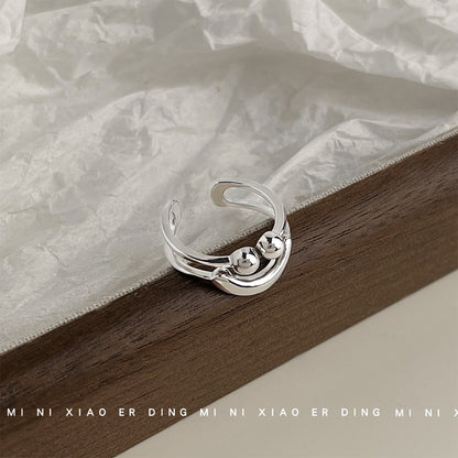 A廠【5988】個性甜酷風微笑戒指開口可調式鍍真金保色高級感時尚戒指手飾 25.05-1