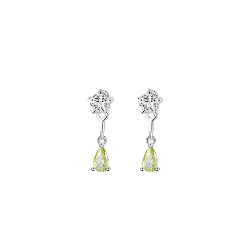 F廠【XDQ10316E】通體925純銀後掛式水滴耳環女小眾設計感精緻鋯石耳飾
 25.10-5