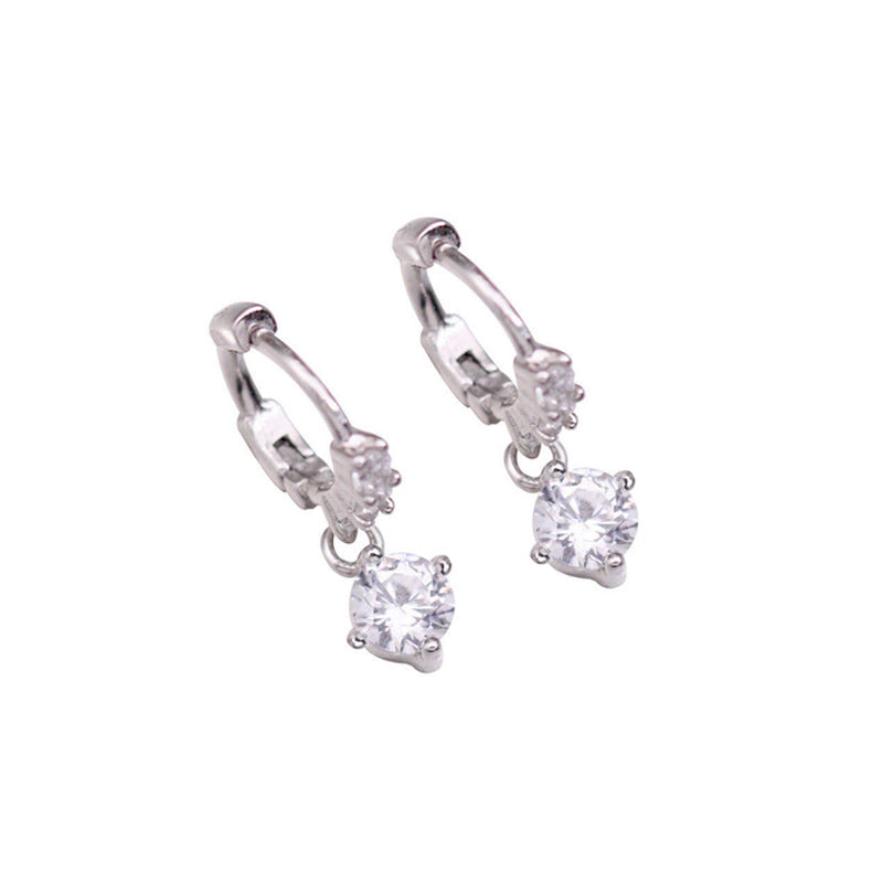 E廠【XDQ11022E】小眾設計感迷你閃鑽耳圈S925純銀簡約冷淡風鋯石耳墜耳飾女潮
 25.12-2