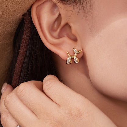 B廠【TXP469】微鑲鋯石氣球狗可愛吊墜項鍊女士時尚輕奢個性鎖骨鏈不銹鋼
 25.11-3