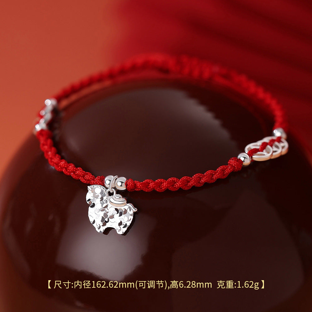 D廠【YC4382SL】原創純銀S925馬躍金輝元寶小馬銅錢手鍊本命年生肖馬輕奢手飾
 25.12-1