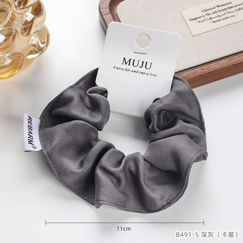 D廠【B491】韓國斜紋大腸圈髮繩高級感卡裝頭繩條碼商超髮飾皮筋綁馬尾髮圈
 25.11-1「D廠-單筆結帳需滿，NT$600出貨(不含運費)」