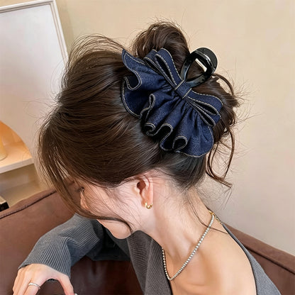C廠【X1000】蝴蝶結裙擺盤髮鯊魚夾抓夾
 26.10-2「C廠-單筆結帳需滿，NT$500出貨(不含運費)」
