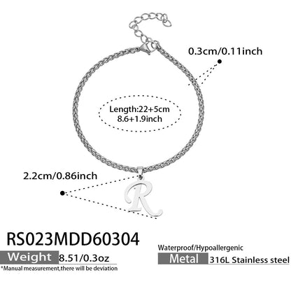 B廠【RS023】ins小眾時尚設計新款26字吊墜腳鍊不銹鋼材質歐美個性簡約腳飾
 26.03-2