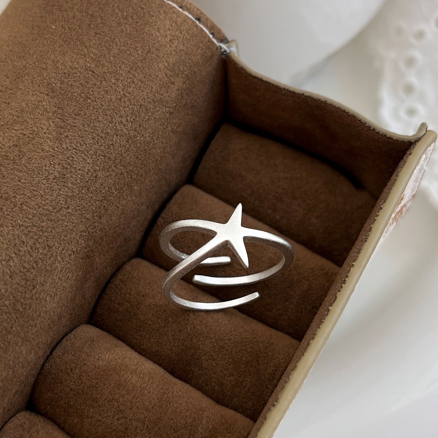 F廠【XDQ8166R】S925純銀韓國ins海星戒指女小眾設計冷淡風星形啞光食指戒潮
 25.11-2