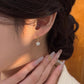 F廠【DQ10002E】精緻小巧水滴閃亮花朵耳環女S925純銀時尚個性小花耳環耳飾潮 25.06-1