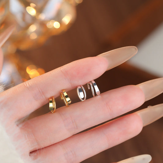 D廠【YC3418E】足銀S999輕奢波浪螺旋耳環女簡約個性時尚小眾設計高級感耳飾
 26.04-1