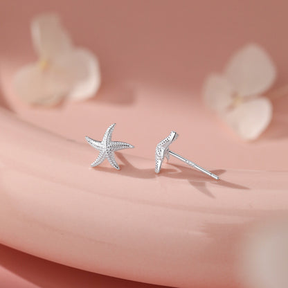 D廠【YC4414E】S925純銀可愛海星耳環女自然小巧小眾設計感可疊戴百搭耳飾
 26.01-1