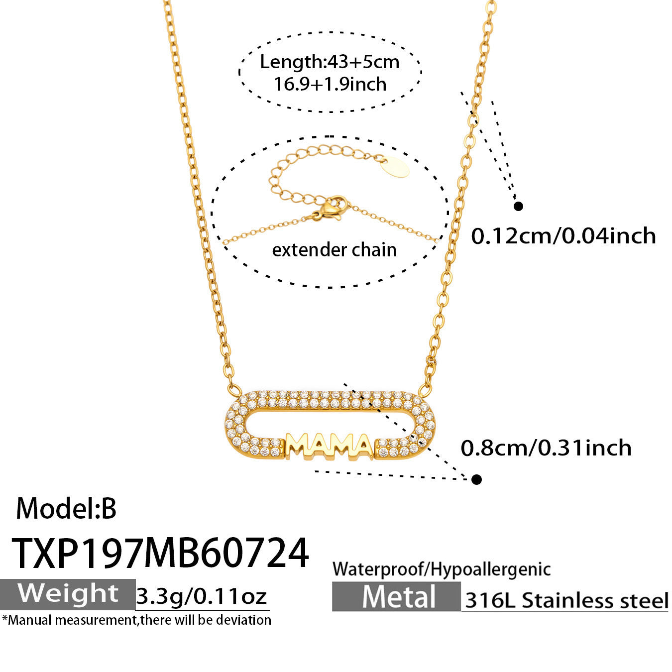 B廠【TXP197】新款時尚女飾品不銹鋼鍍18k金 LOVE字母鑲嵌鋯石吊墜項鍊手鍊套裝
 26.08-1