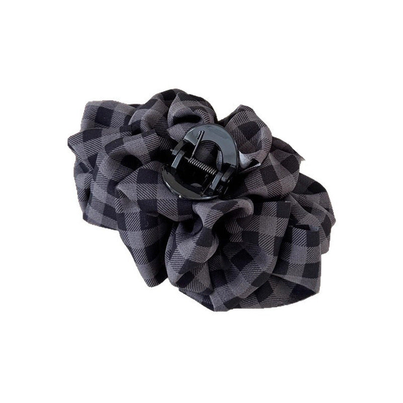 C廠【P55】學院風格紋雲朵泡泡抓夾髮夾女後腦勺鯊魚夾大號髮卡夾子盤髮頭飾
 25.12-2「C廠-單筆結帳需滿，NT$500出貨(不含運費)」