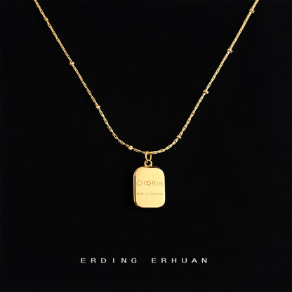 A廠【5656】時尚高級感304不鏽鋼鍍18K真金幾乎不褪色高保色項鍊鎖骨鏈 25.03-1