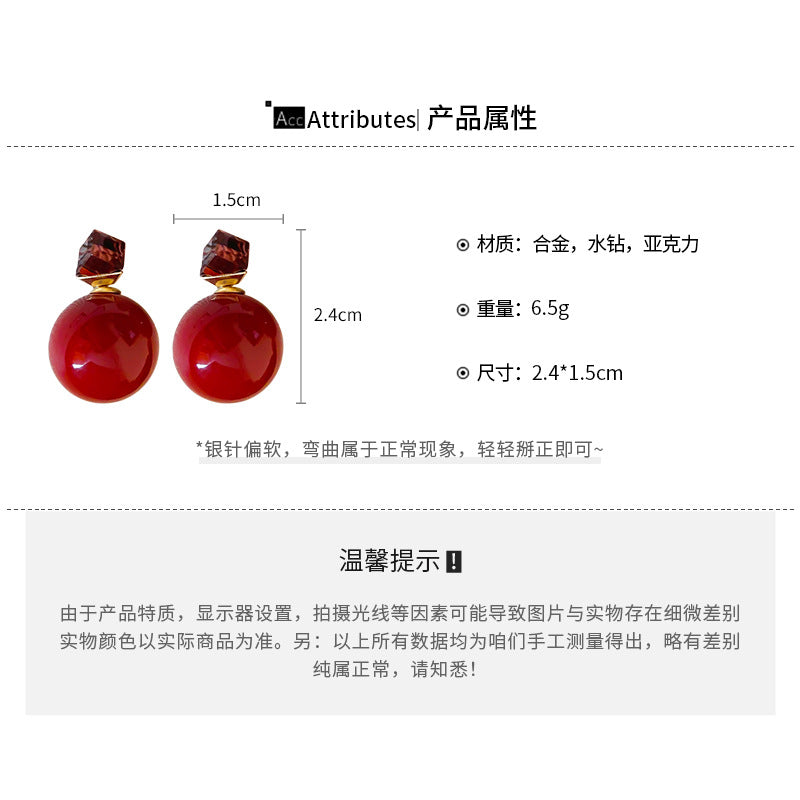 A廠【HE23232】925銀針鑲鑽方形圓形耳環一款兩戴式簡約耳環時尚氣質耳飾輕奢高級感 24.10-4