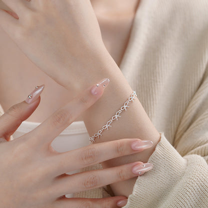 D廠【YC4629SL】S925純銀甜美蝴蝶結手鍊女高級感少女心設計感疊戴電鍍飾品 25.03-4