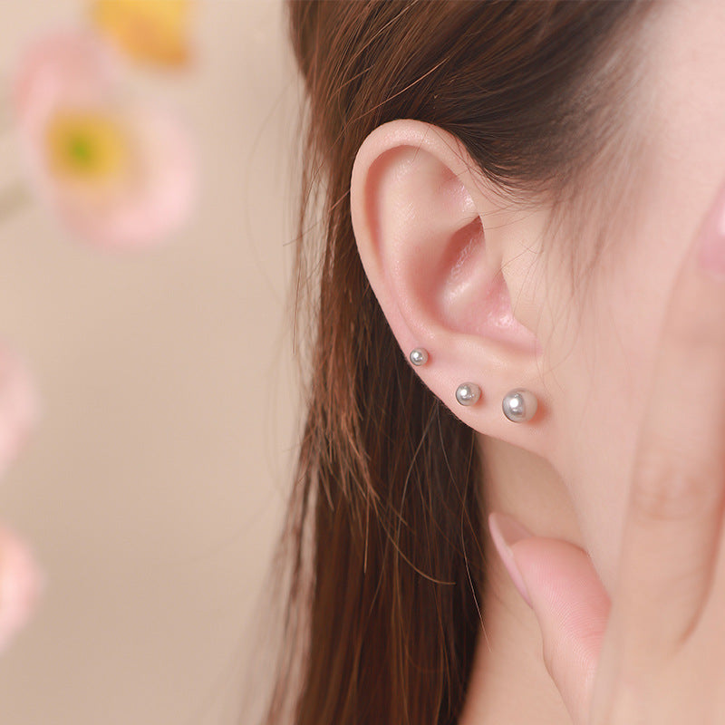 E廠【YC7165E】S999足銀簡約珍珠耳環女輕奢法式復古氣質高級甜美溫柔感耳飾
 25.10-3