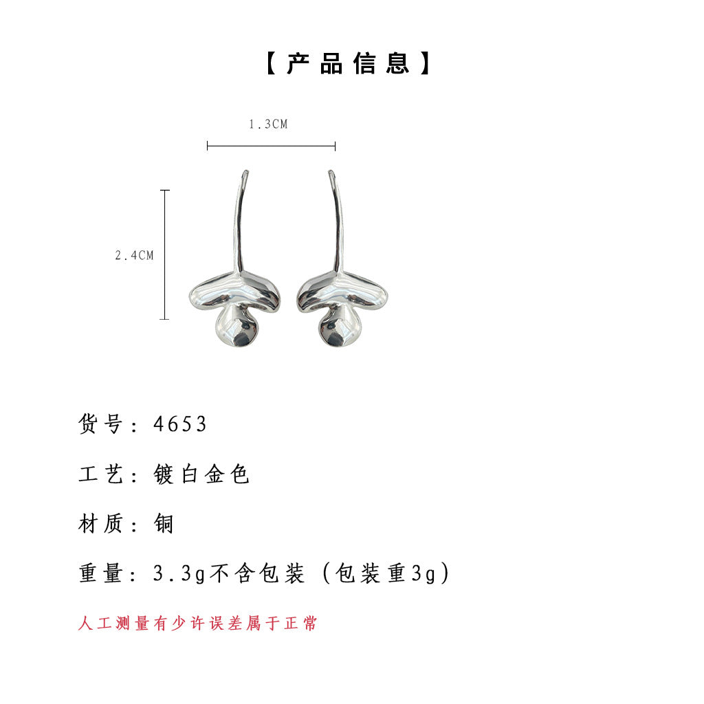 C廠【4653】小眾設計師款ins網紅個性甜酷風創意菇耳飾女夏日新款耳環 24.08-5