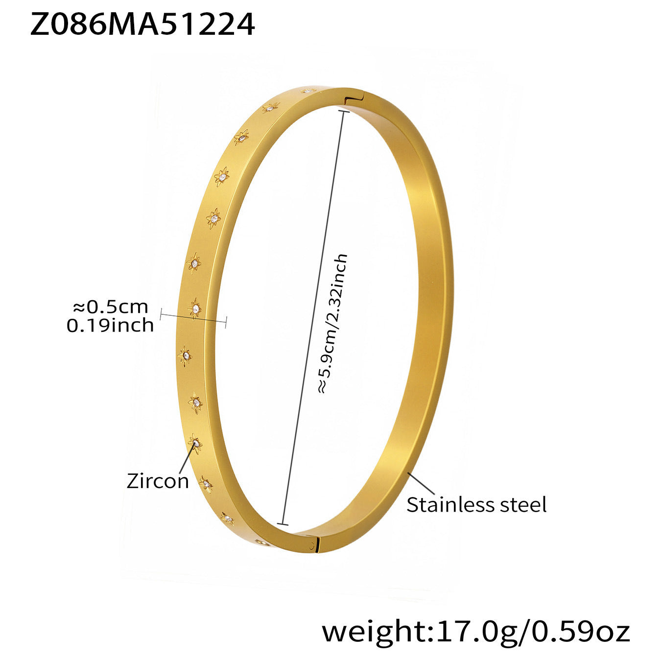 B廠【Z086】不鏽鋼5A鋯石幾何形手鐲鍍18k真金多手環組合 跨國時尚百搭首飾
 26.01-1