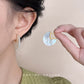 C廠【4485】真貝殼~輕奢風簡約時尚通勤圓形幾何2024全新耳環耳環飾品女 24.07-1