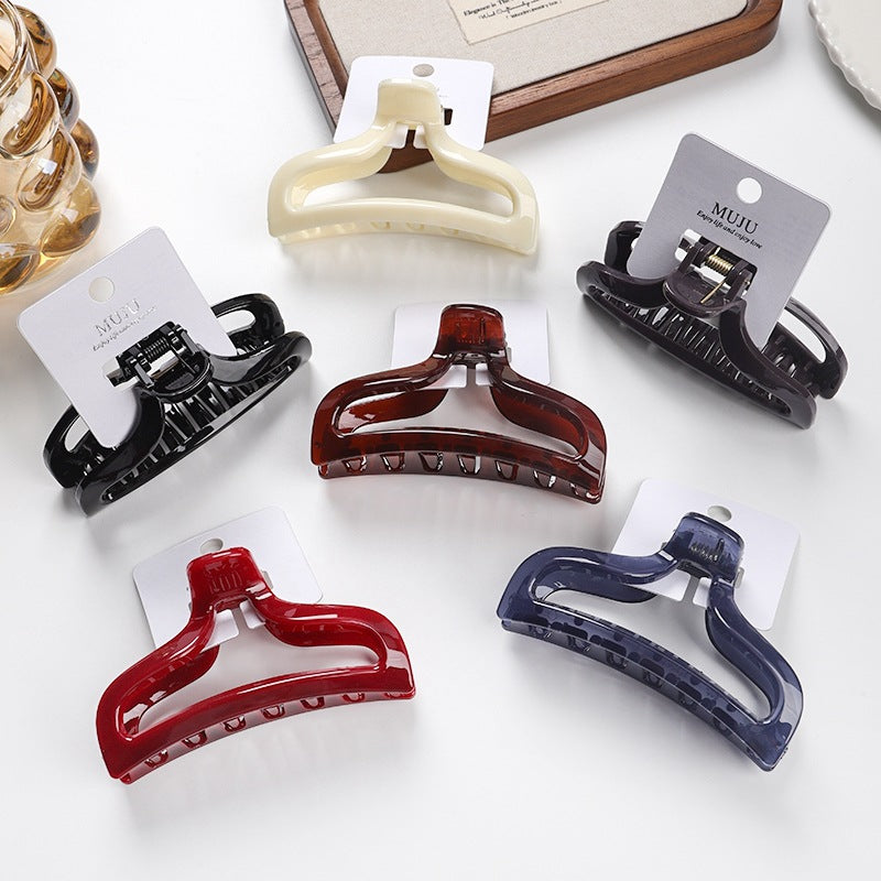 D廠【D335】卡裝PC髮夾高級感魚尾抓夾大號加厚髮卡商超髮飾女後腦勺鯊魚夾
 25.10-5「D廠-單筆結帳需滿，NT$600出貨(不含運費)」