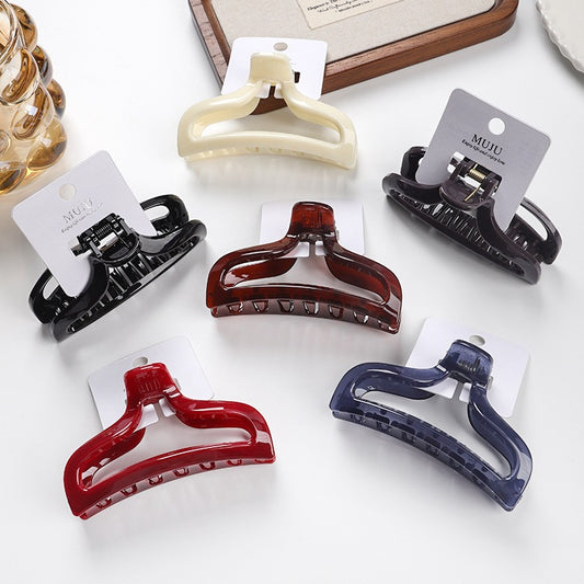 D廠【D335】卡裝PC髮夾高級感魚尾抓夾大號加厚髮卡商超髮飾女後腦勺鯊魚夾
 25.10-5「D廠-單筆結帳需滿，NT$600出貨(不含運費)」