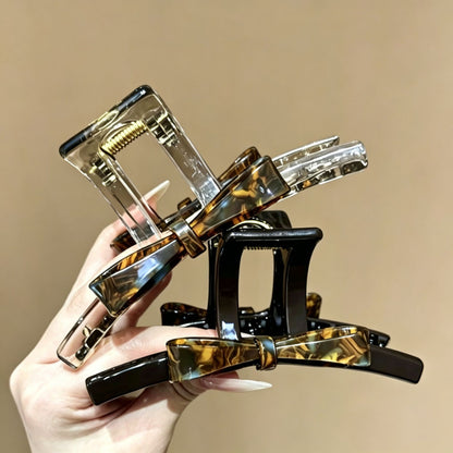 C廠【X446】藍棕醋酸蝴蝶結抓夾女2026新款高級感鯊魚夾大號髮量大盤髮夾髮飾
 26.06-2