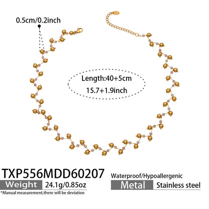 B廠【TXP556】歐美ins小眾時尚設計天然切割水晶石手工項鍊手鍊套裝不鏽鋼飾品
 26.03-2