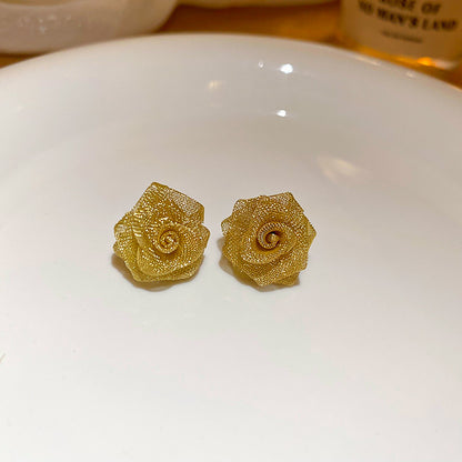 A廠【HE21289】歐美跨境立體鏤空花朵耳環小眾時尚設計感耳環輕奢高級感耳飾 24.07-2