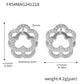 B廠【F454】耳飾秋冬高版花朵雙面配戴卡扣鋯石耳環飾品鍍18K真金保色 25.01-1