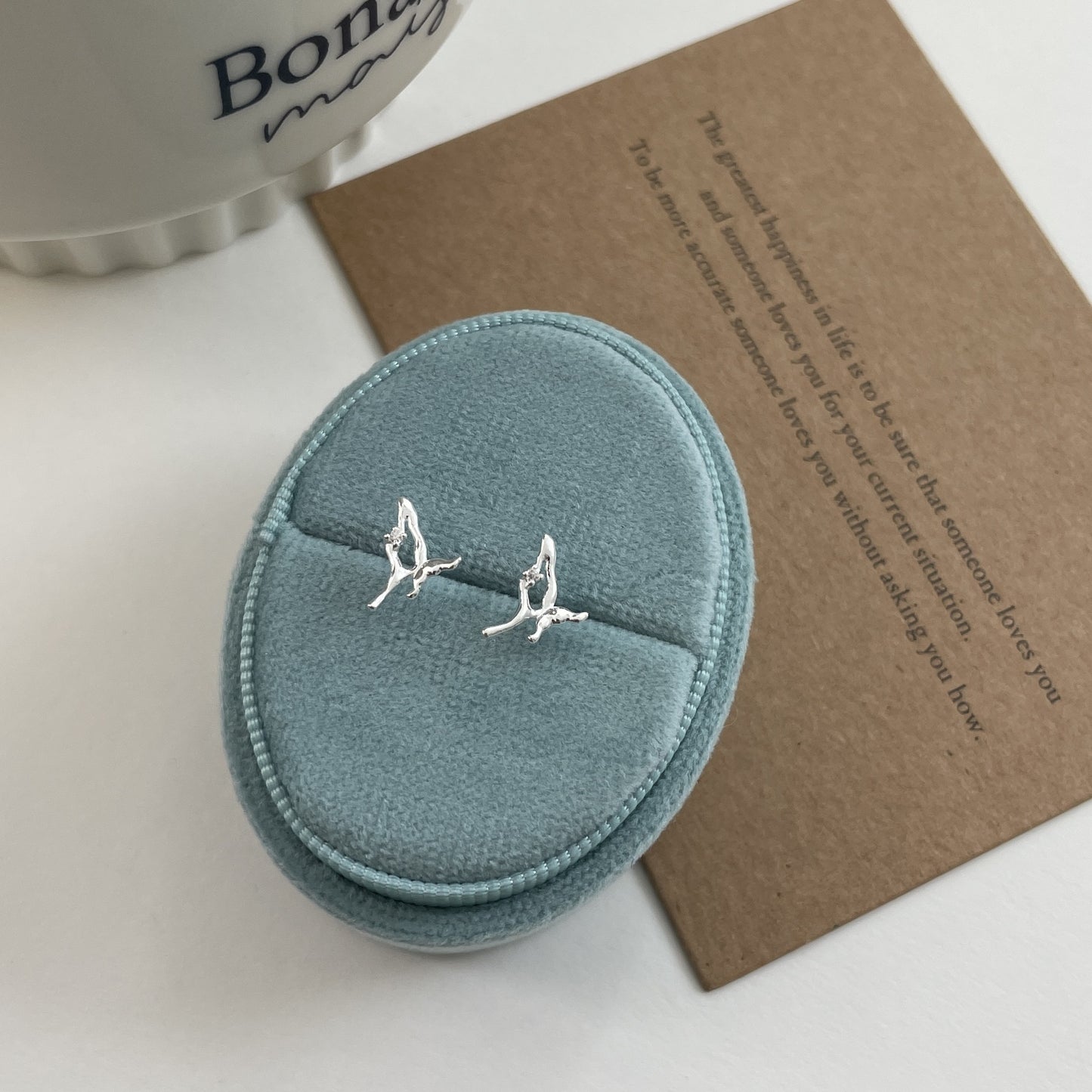 F廠【XDQ11085E】S999純銀簡約個性液態蝴蝶耳環女創意設計鏤空鑲鋯石小巧耳飾
 25.11-2