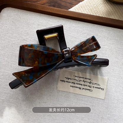 C廠【X456】醋酸蝴蝶結抓夾女高級感2026新款大髮夾後腦勺髮量大鯊魚夾髮飾
 26.06-2