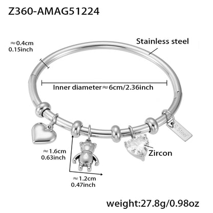 B廠【Z086】不鏽鋼5A鋯石幾何形手鐲鍍18k真金多手環組合 跨國時尚百搭首飾
 26.01-1