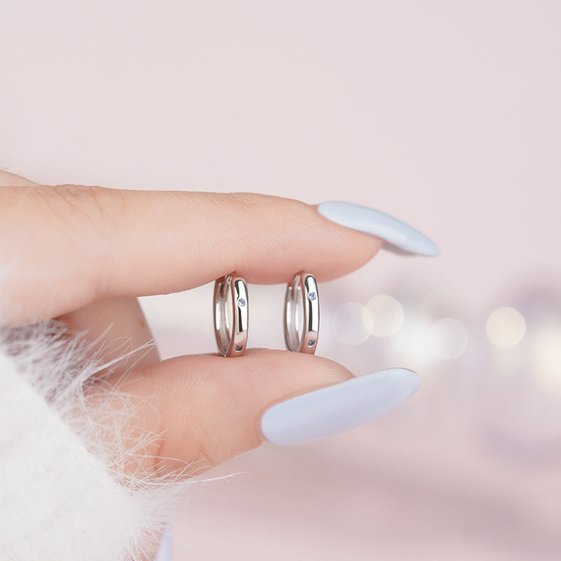 E廠【YC6654E】S999足銀日韓鋯石耳扣女簡約個性創意時尚小眾甜美耳飾
 25.10-3