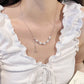 F廠【DQ2105N】S925純銀仿珍珠項鍊女溫柔簡約可抽拉頸鍊鎖骨鏈百搭款毛衣鏈
 25.09-4