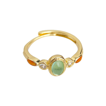 A廠【5484】文藝復古開口可調鍍18K真金加厚保色指環法式新款食指戒 25.02-2