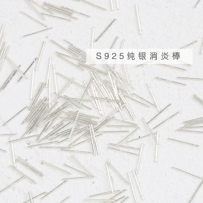 E廠【XDQ10167E】925純銀耳針耳棍養耳洞睡覺免摘基本款銀針耳環耳飾
 25.10-5
