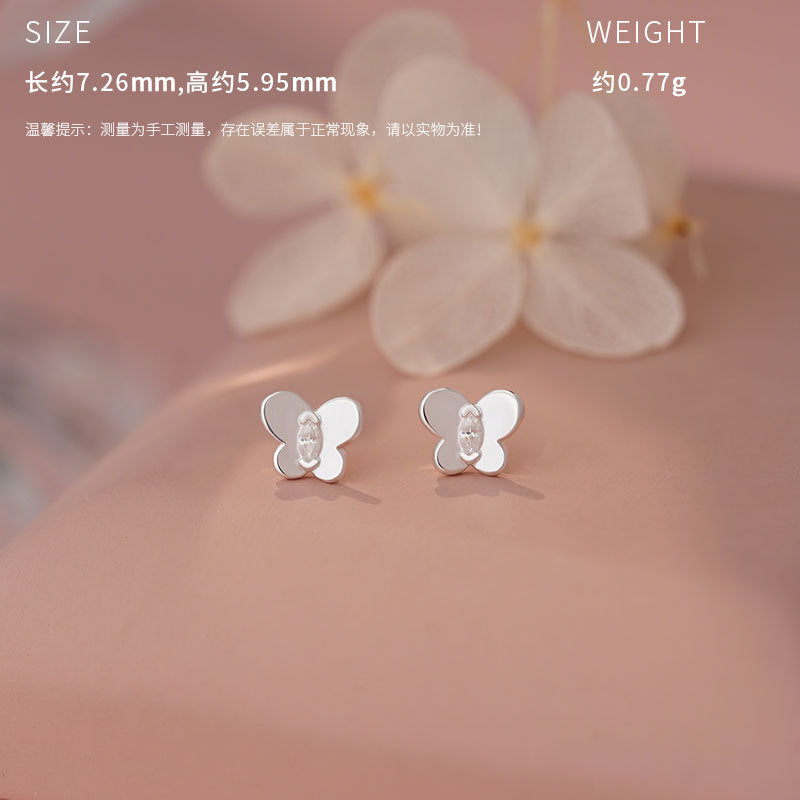 E廠【YC7409E】原創S999足銀蝶語翩躚系列多款式清新獨特夏季新款耳飾 25.04-3
