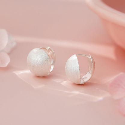 E廠【YC3802E】足銀S999圓形拉絲耳環幾何簡約輕奢質感文藝百搭小眾高級耳飾
 25.11-1