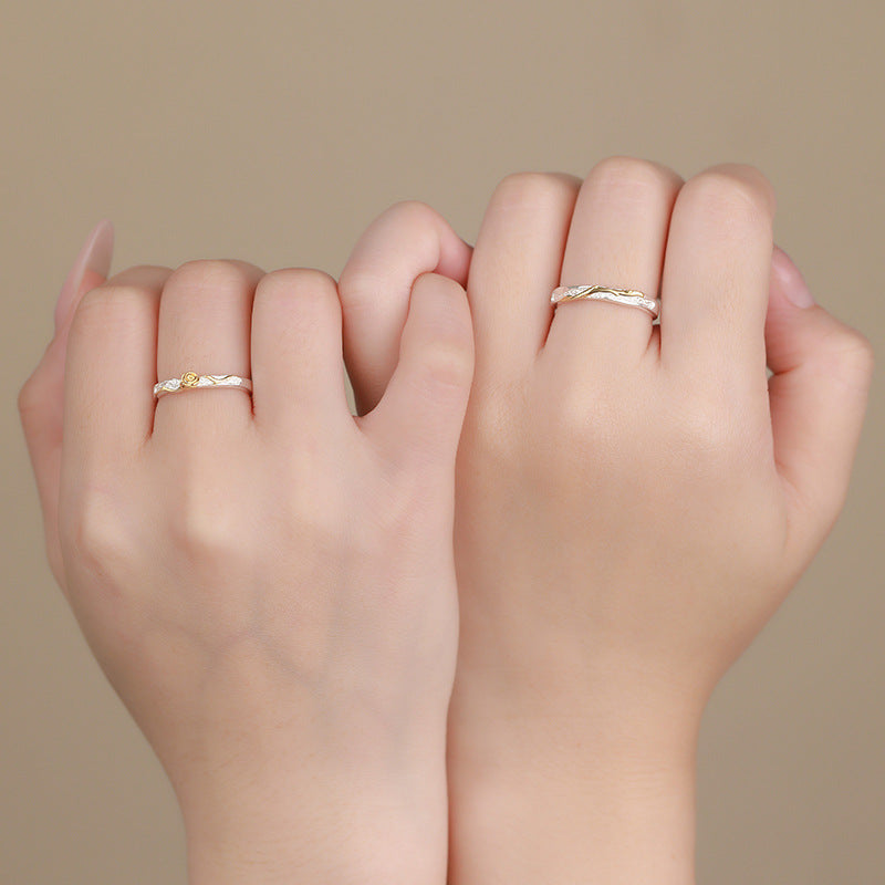 E廠【YC3456R】原創S999足銀荊棘玫瑰情侶對戒小眾紀念禮物輕奢風戒指
 25.10-3