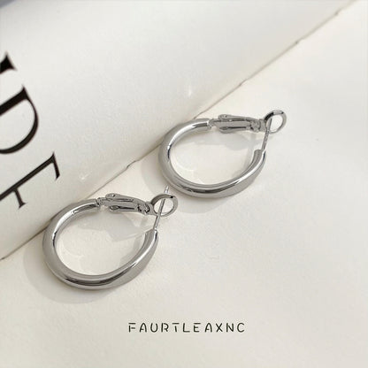 C廠【7017】個性甜酷風時尚通勤百搭ins圓形幾何圓耳環925銀針耳圈耳飾
 25.11-1