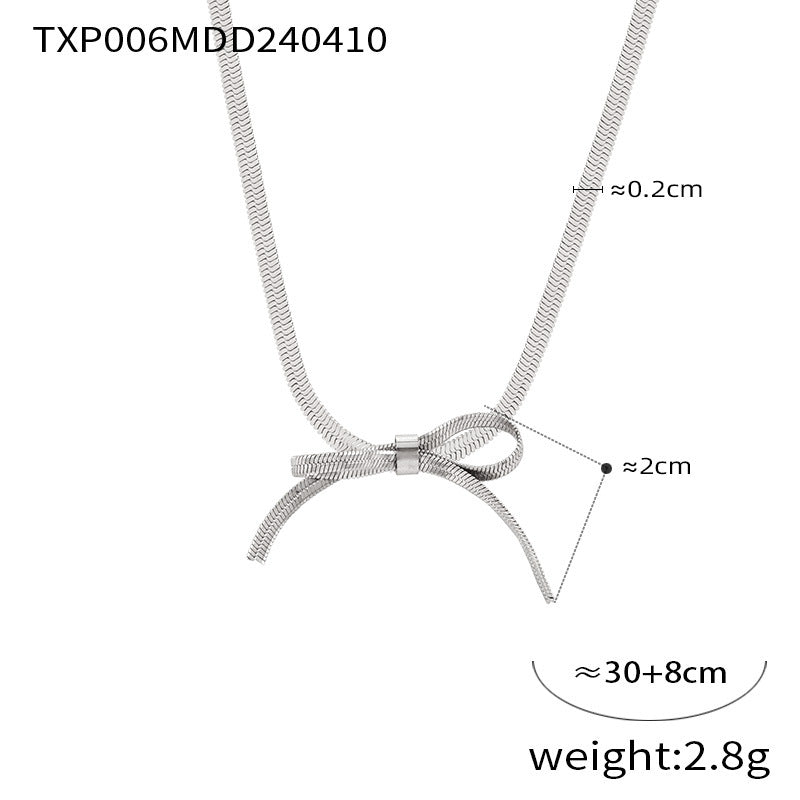 B廠【E006-F006-P006】歐美跨國熱銷BowEarring蝴蝶結飾品小眾金屬ins風設計首飾套裝女 24.04-3