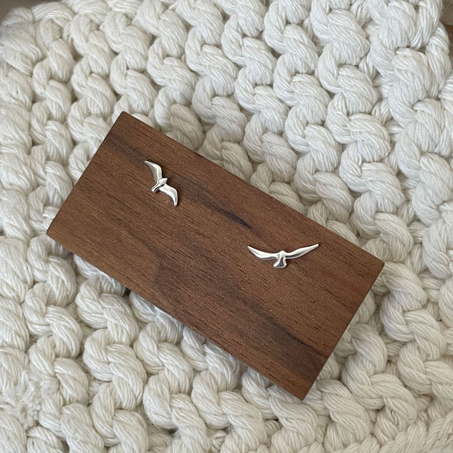 E廠【DQ10948E】S925純銀冷淡風不對稱飛鳥耳環女個性簡約小鳥耳骨釘百搭耳飾
 25.10-3