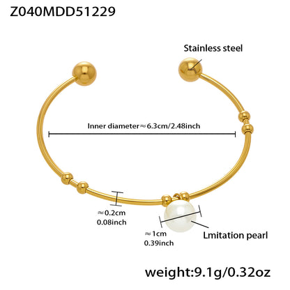 B廠【Z014】不鏽鋼心連心手鐲女簡約ins風鏤空設計幾何手環組合配件鍍18k真金
 26.01-1