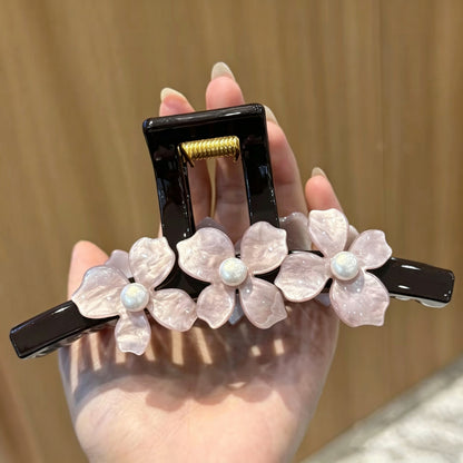 C廠【X746】氣質粉紅色花朵頭髮抓夾女高級感大號鯊魚夾2026新款髮夾髮量大髮飾
 26.08-4「C廠-單筆結帳需滿，NT$500出貨(不含運費)」