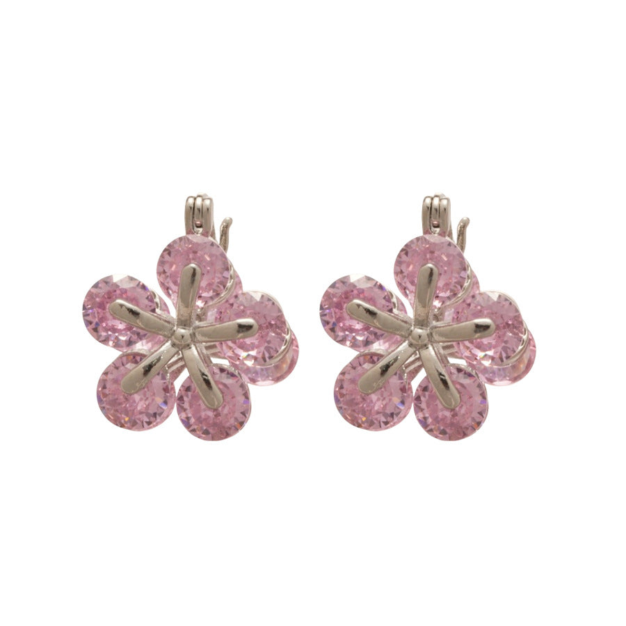 A廠【WE5046】韓系ins鋯石花朵雙面耳扣溫柔甜美小眾氣質耳環輕奢高級感耳飾女
 25.11-1