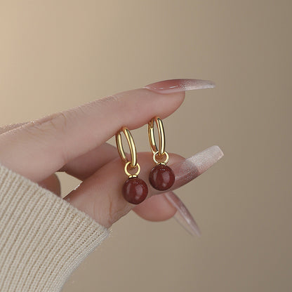 D廠【YC9575E】S999足銀紫金砂耳扣幾何耳飾輕奢華麗極簡中式多尺寸耳飾 25.02-2