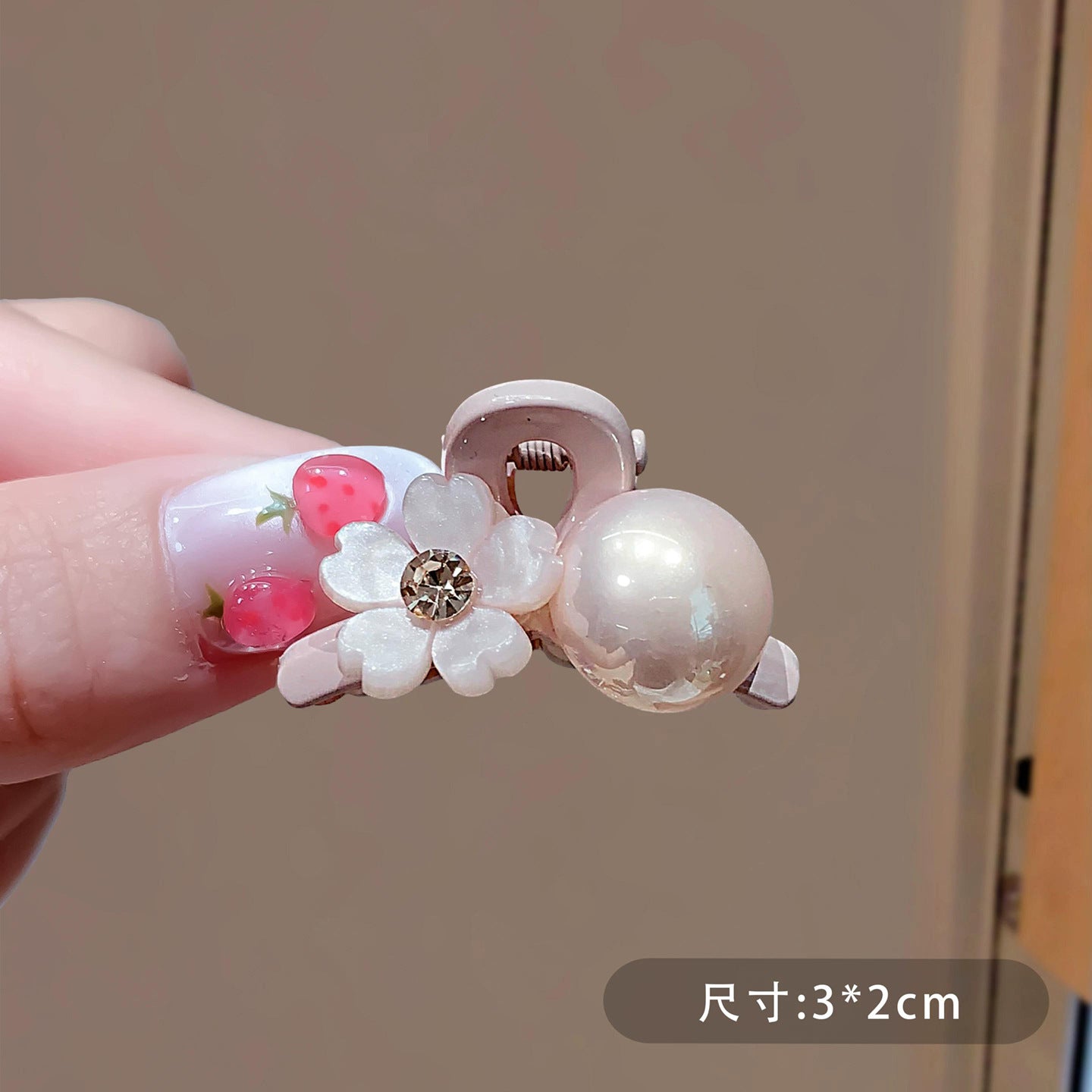 C廠【J36】精緻百搭花朵珍珠小抓夾氣質時尚碎髮夾子小髮卡前額瀏海夾頂夾
 26.05-3「C廠-單筆結帳需滿，NT$500出貨(不含運費)」