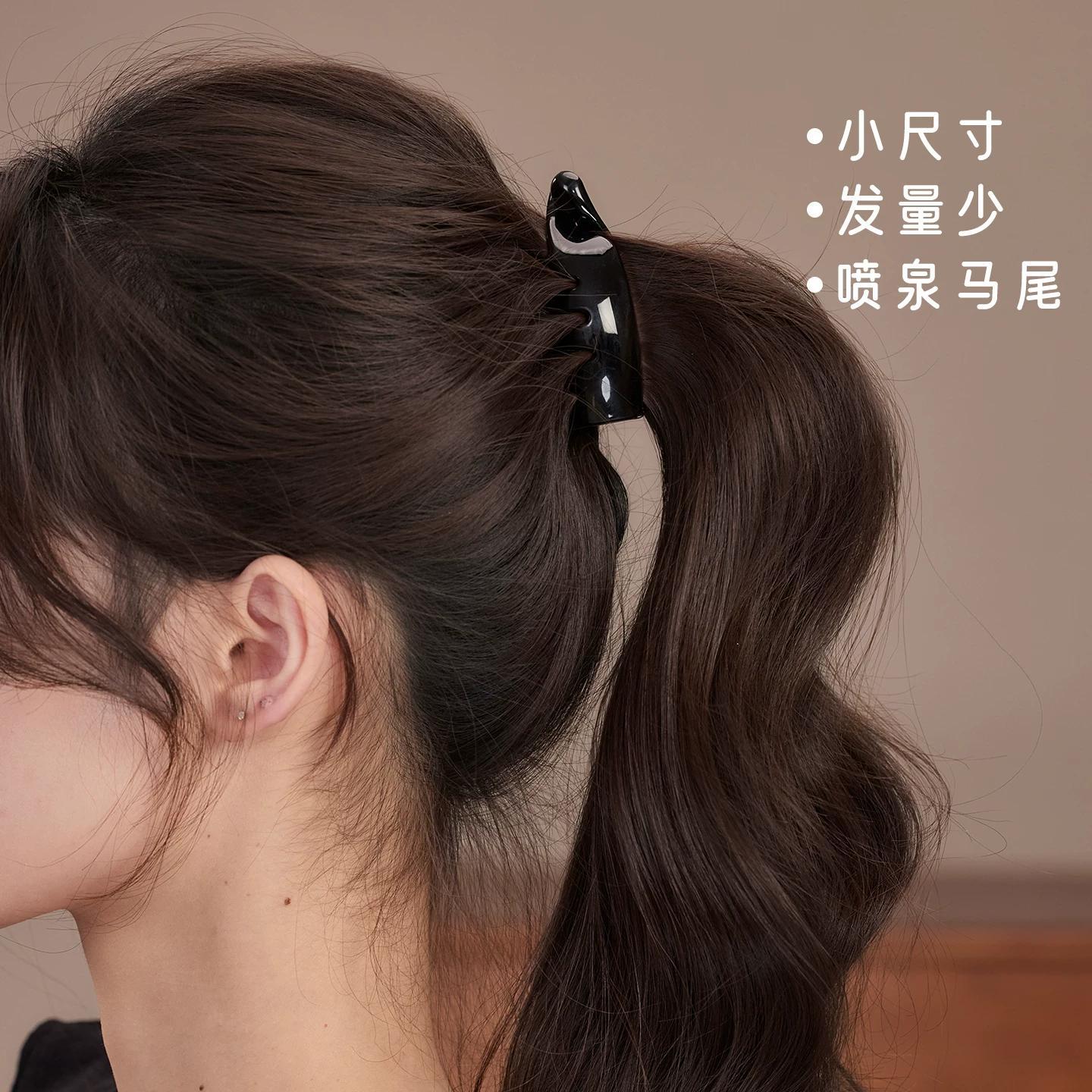 C廠【X804】香蕉夾小號髮量少高級感防滑密齒垂直馬尾扭夾抓夾後腦勺盤髮頭飾
 26.08-4「C廠-單筆結帳需滿，NT$500出貨(不含運費)」