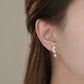 E廠【YC2198E】S999足銀森系四朵花螺絲耳環女甜美百搭小清新耳環耳飾品 25.04-3