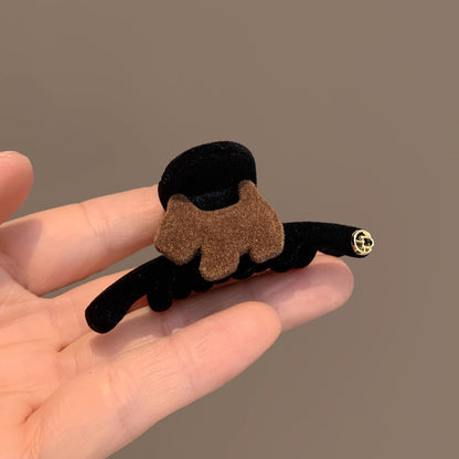 C廠【P59】植絨小狗抓夾女2025新款高級感後腦勺盤髮鯊魚夾子頭飾髮夾子頭飾
 25.12-2「C廠-單筆結帳需滿，NT$500出貨(不含運費)」